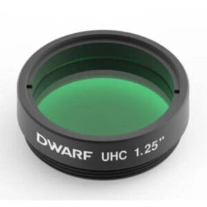 Telescope filter labeled DWARF UHC 1.25 inches.