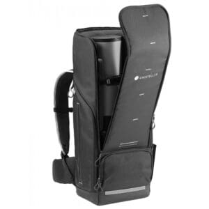 Telescope backpack case with shoulder straps.