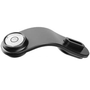 Black curved motorcycle phone mounting bracket.