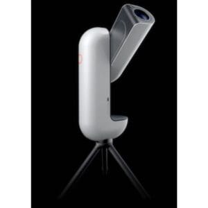 Modern telescope on a tripod stand.